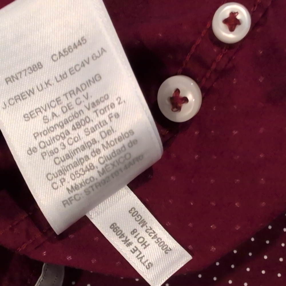 J. Crew Men's Small Slim Untucked Long Sleeve Button Down Shirt Style #K4099 - Picture 8 of 13